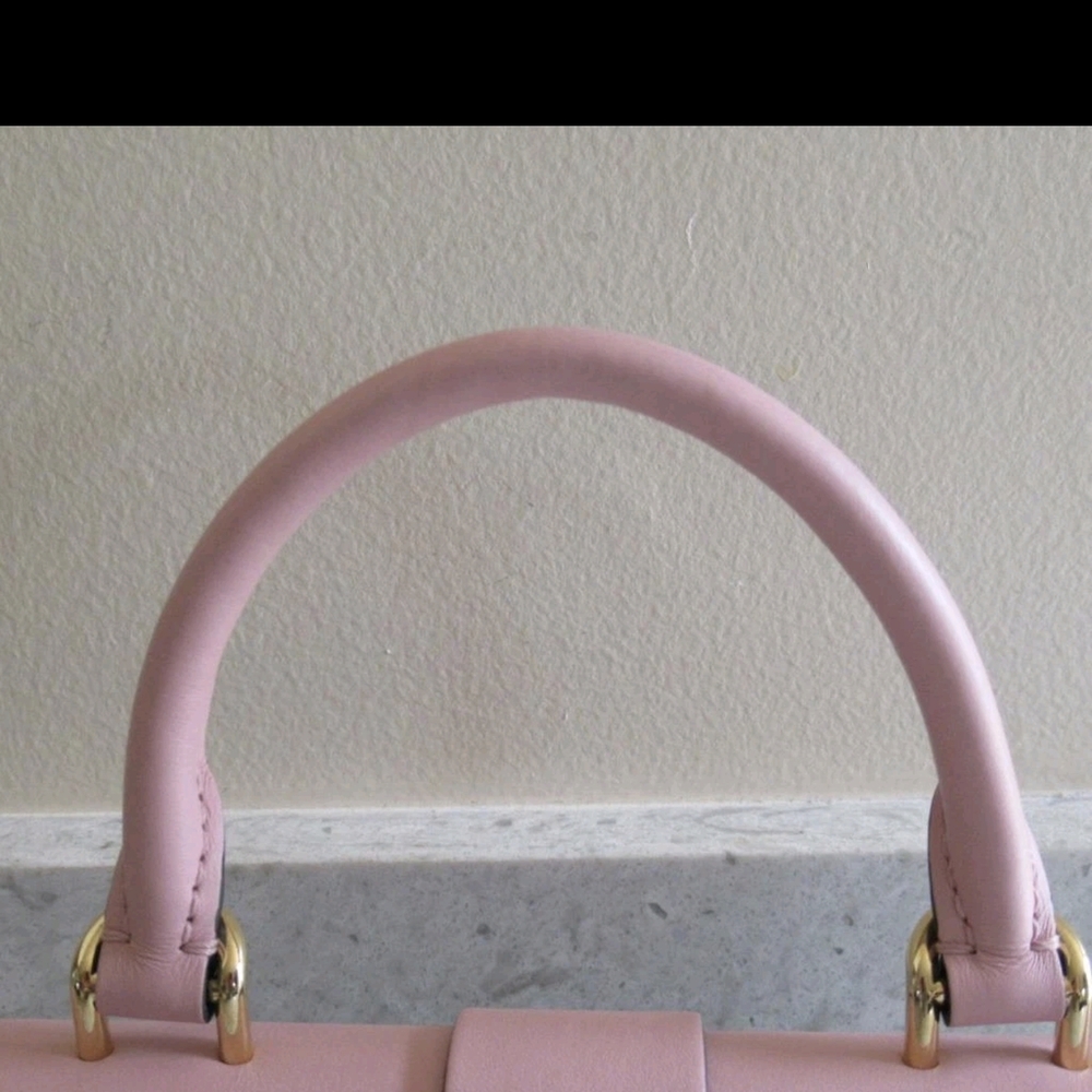 ♡♡♡ Pink Top Handle Monogram Satchel - Picture 11 of 14
